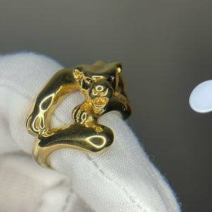 14kt gold Yellow panther ring